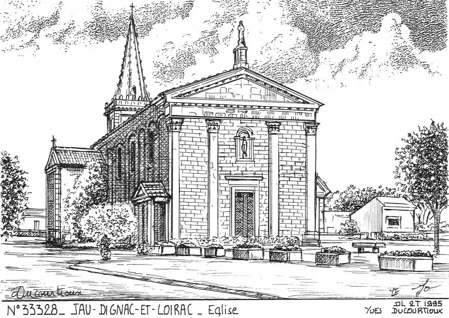 N 33328 - JAU DIGNAC ET LOIRAC - église